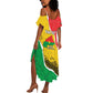 Personalized Happy Burkina Faso Summer Maxi Dress Independence Day - Bogolan Pattern - African Pride