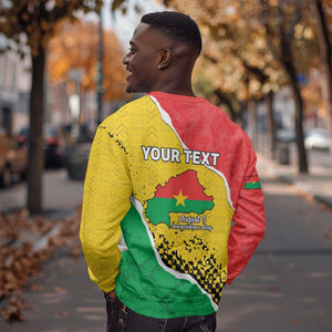 Personalized Happy Burkina Faso Sweatshirt Independence Day - Bogolan Pattern - African Pride