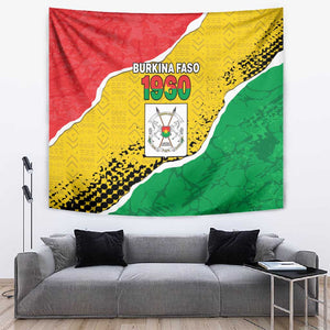 Happy Burkina Faso Tapestry Independence Day - Bogolan Pattern - African Pride