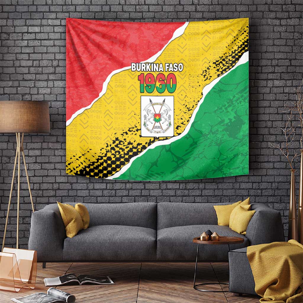 Happy Burkina Faso Tapestry Independence Day - Bogolan Pattern - African Pride
