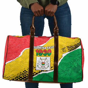 Burkina Faso Independence Day Travel Bag Coat Of Arms - Grunge Style