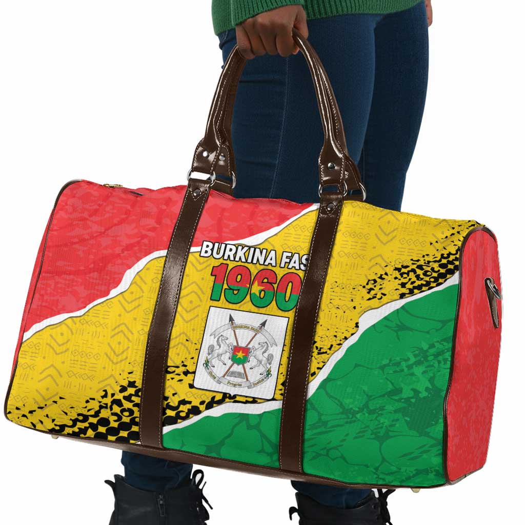 Burkina Faso Independence Day Travel Bag Coat Of Arms - Grunge Style