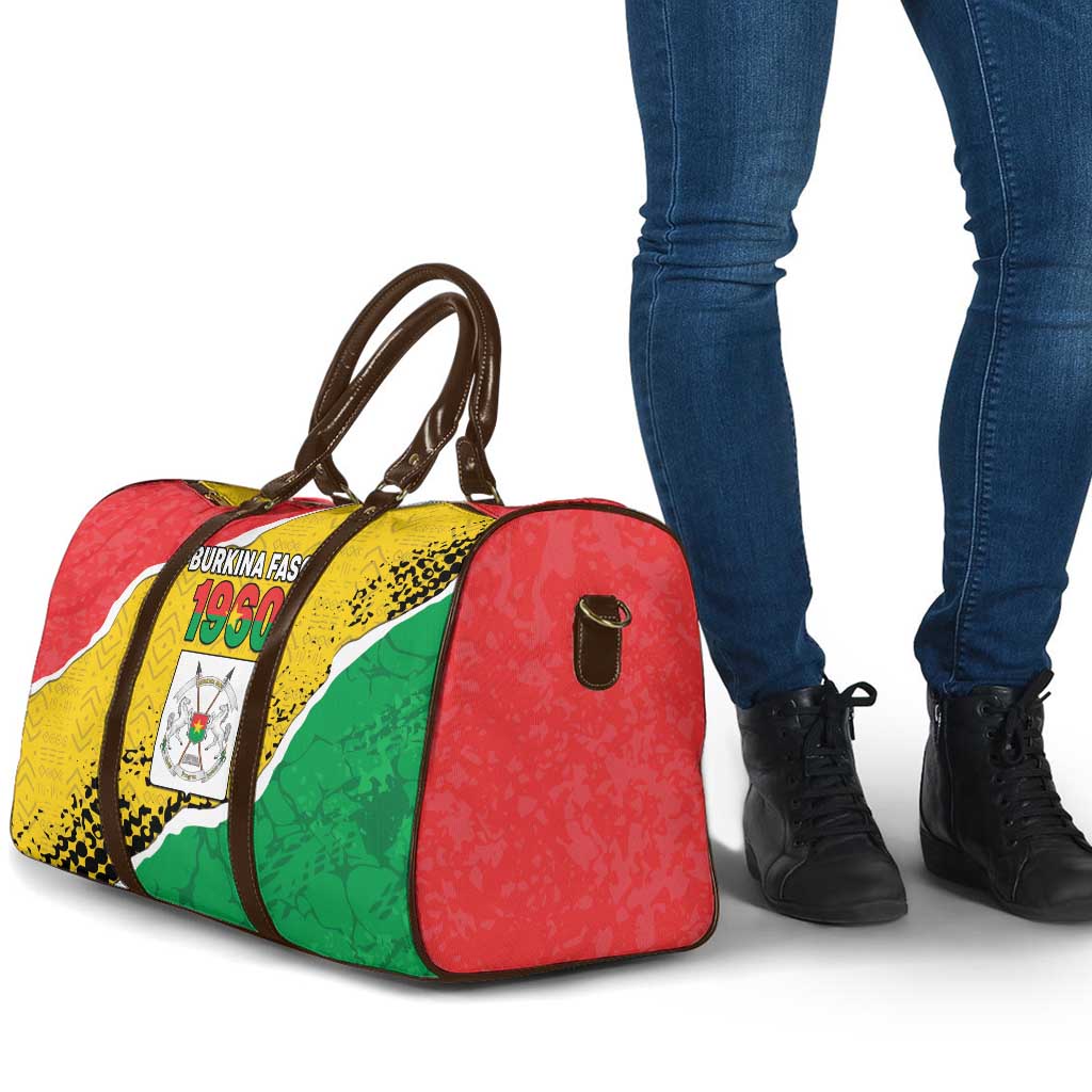 Burkina Faso Independence Day Travel Bag Coat Of Arms - Grunge Style