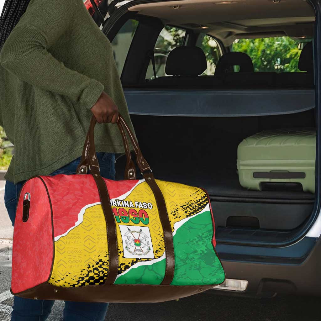 Burkina Faso Independence Day Travel Bag Coat Of Arms - Grunge Style