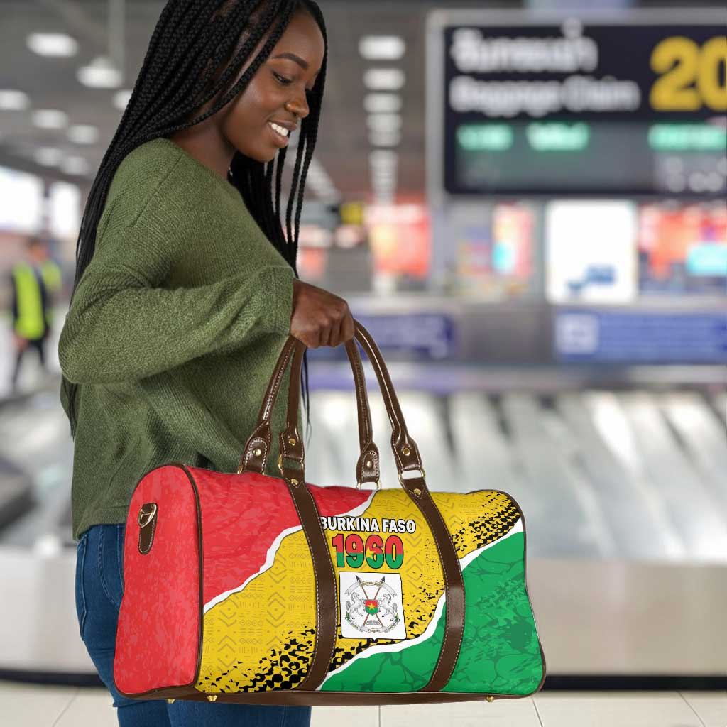 Burkina Faso Independence Day Travel Bag Coat Of Arms - Grunge Style
