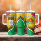 Personalized Happy Burkina Faso Tumbler With Handle Independence Day - Bogolan Pattern - African Pride
