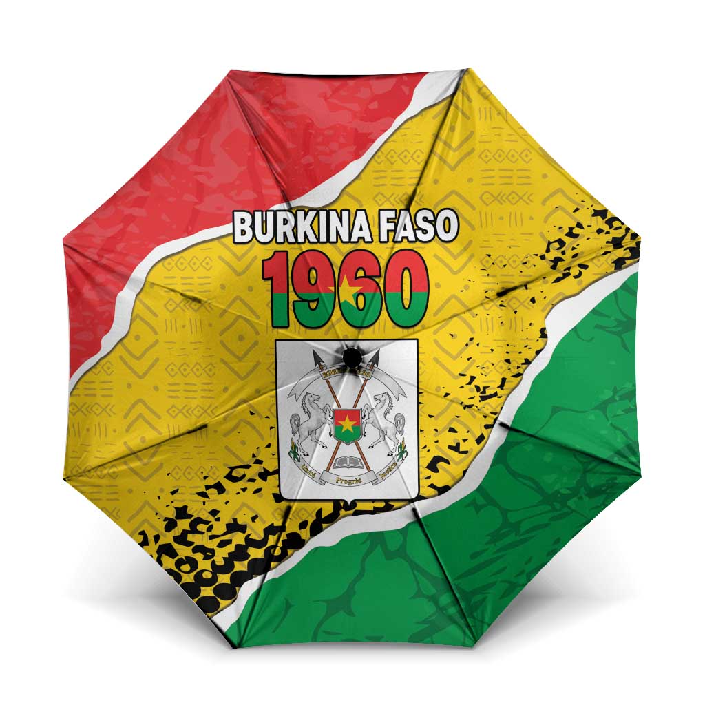 Burkina Faso Independence Day Umbrella Coat Of Arms - Grunge Style