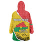 Personalized Happy Burkina Faso Wearable Blanket Hoodie Independence Day - Bogolan Pattern - African Pride