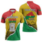 Personalized Burkina Faso Independence Day Zipper Polo Shirt Coat Of Arms - Grunge Style