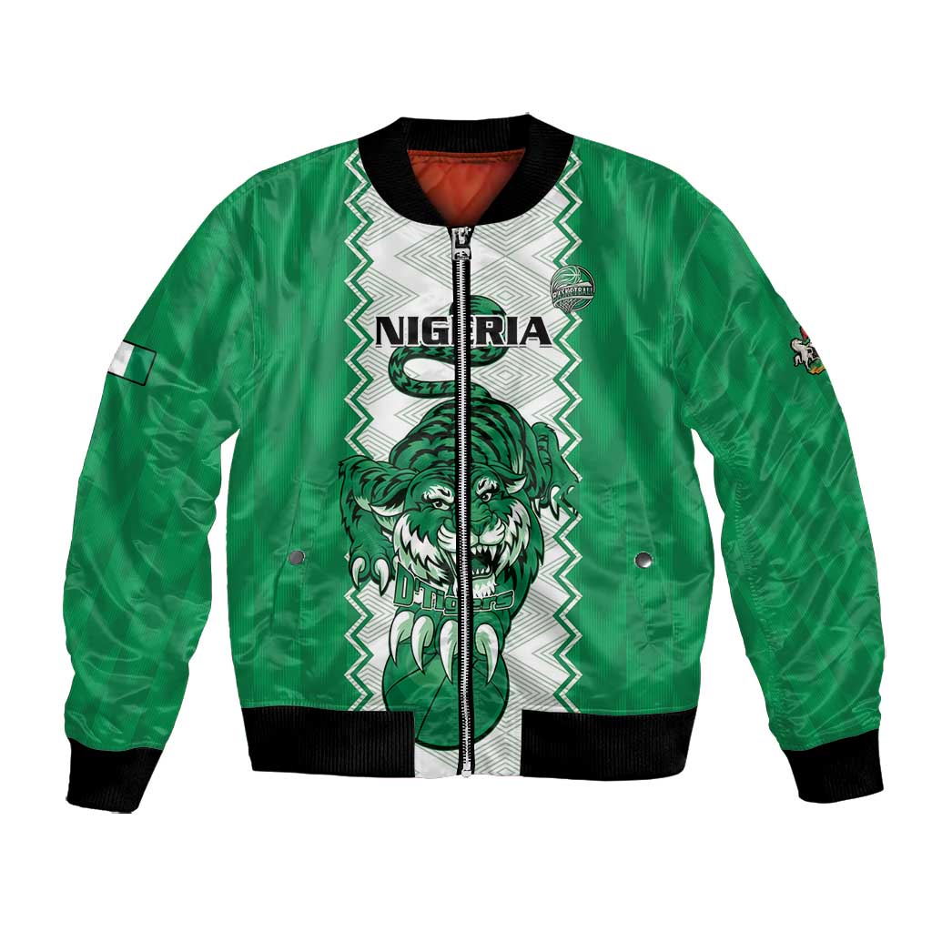 Afro Basketball Custom Nigeria Bomber Jacket Go Champions DTigers - African Pride