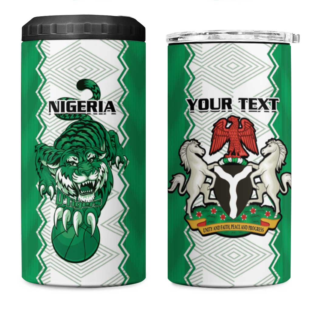 Afro Basketball Custom Nigeria 4 in 1 Can Cooler Tumbler Go Champions DTigers - African Pride