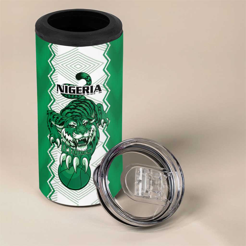 Afro Basketball Custom Nigeria 4 in 1 Can Cooler Tumbler Go Champions DTigers - African Pride
