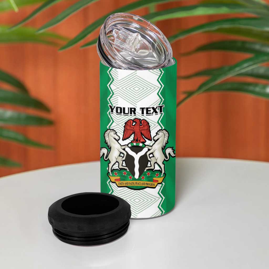 Afro Basketball Custom Nigeria 4 in 1 Can Cooler Tumbler Go Champions DTigers - African Pride