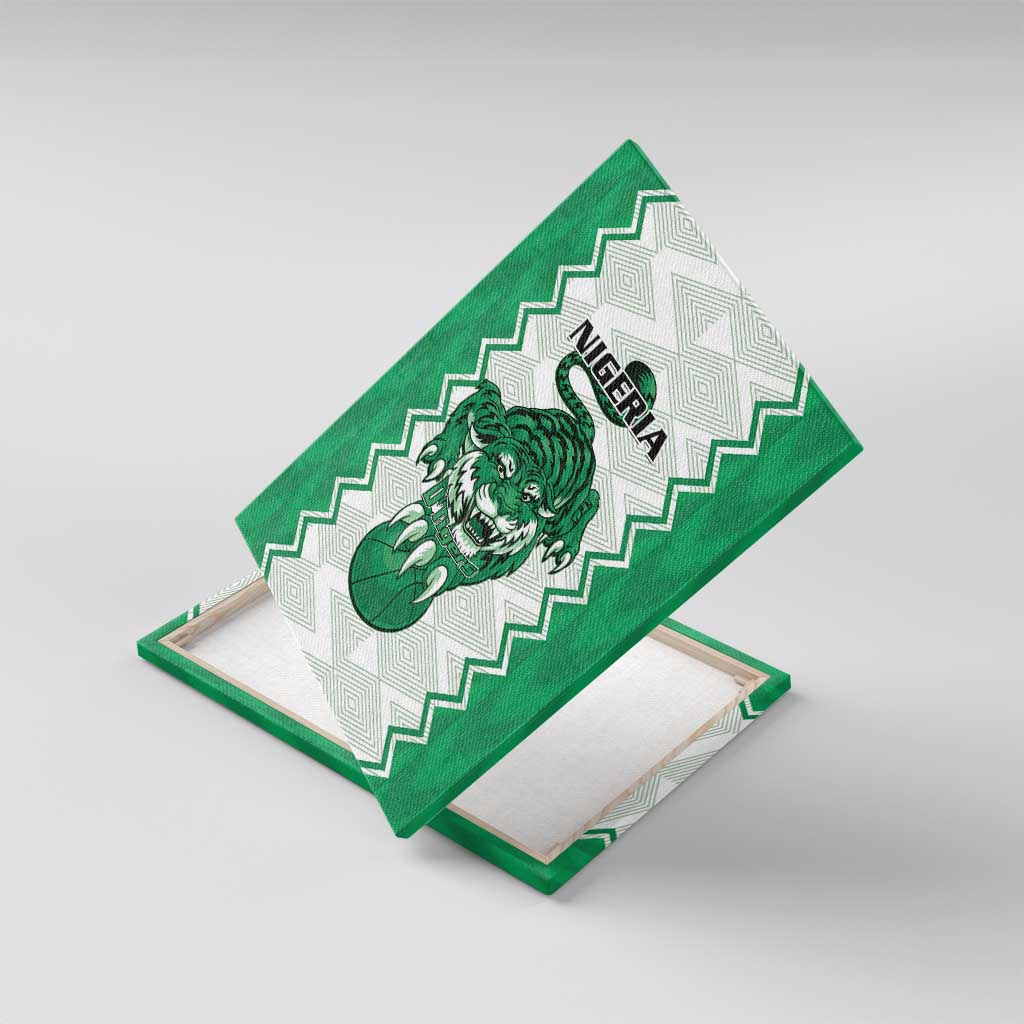 Afro Basketball Nigeria Canvas Wall Art Go Champions DTigers - African Pride
