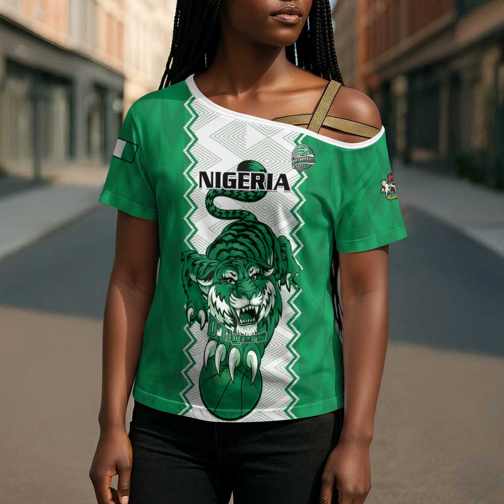 Nigeria Basketball Custom Cross Shoulder Shirt Go DTigers