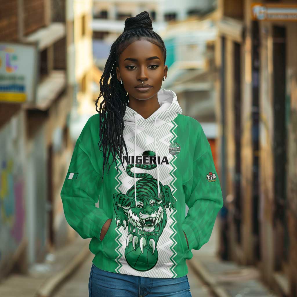 Afro Basketball Custom Nigeria Hoodie Go Champions DTigers - African Pride