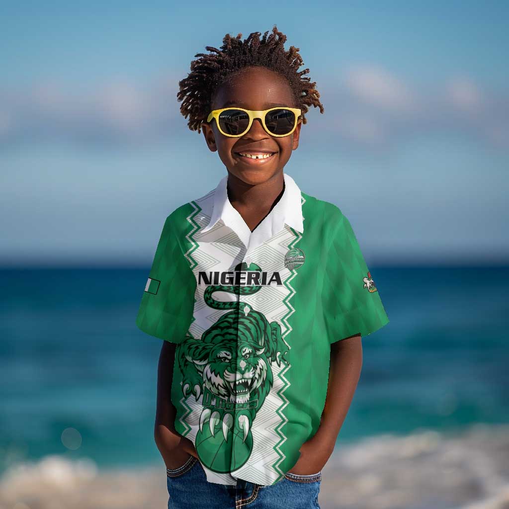 Afro Basketball Custom Nigeria Kid Hawaiian Shirt Go Champions DTigers - African Pride
