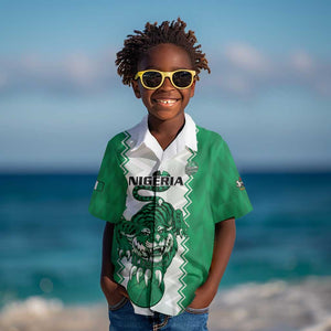 Afro Basketball Custom Nigeria Kid Hawaiian Shirt Go Champions DTigers - African Pride