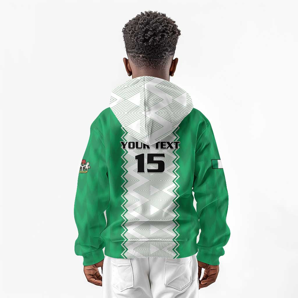 Afro Basketball Custom Nigeria Kid Hoodie Go Champions DTigers - African Pride