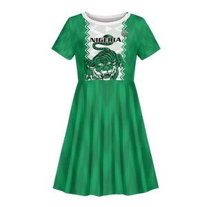 Afro Basketball Custom Nigeria Kid Short Sleeve Dress Go Champions DTigers - African Pride
