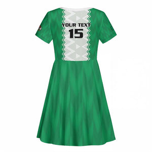 Afro Basketball Custom Nigeria Kid Short Sleeve Dress Go Champions DTigers - African Pride