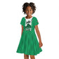 Afro Basketball Custom Nigeria Kid Short Sleeve Dress Go Champions DTigers - African Pride