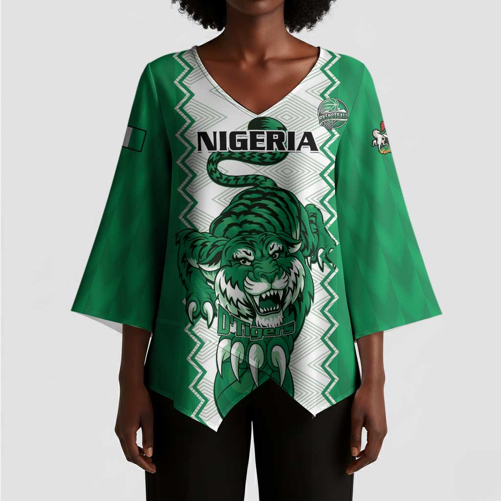 Nigeria Basketball Custom Kimono Sleeve Blouse Go DTigers