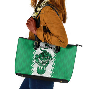 Afro Basketball Nigeria Leather Tote Bag Go Champions DTigers - African Pride