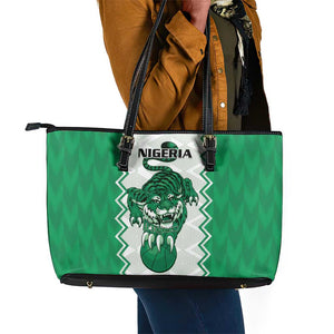 Afro Basketball Nigeria Leather Tote Bag Go Champions DTigers - African Pride