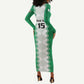 Afro Basketball Custom Nigeria Long Sleeve Bodycon Dress Go Champions DTigers - African Pride