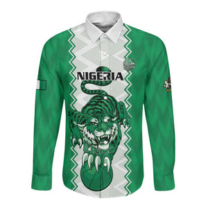 Afro Basketball Custom Nigeria Long Sleeve Button Shirt Go Champions DTigers - African Pride