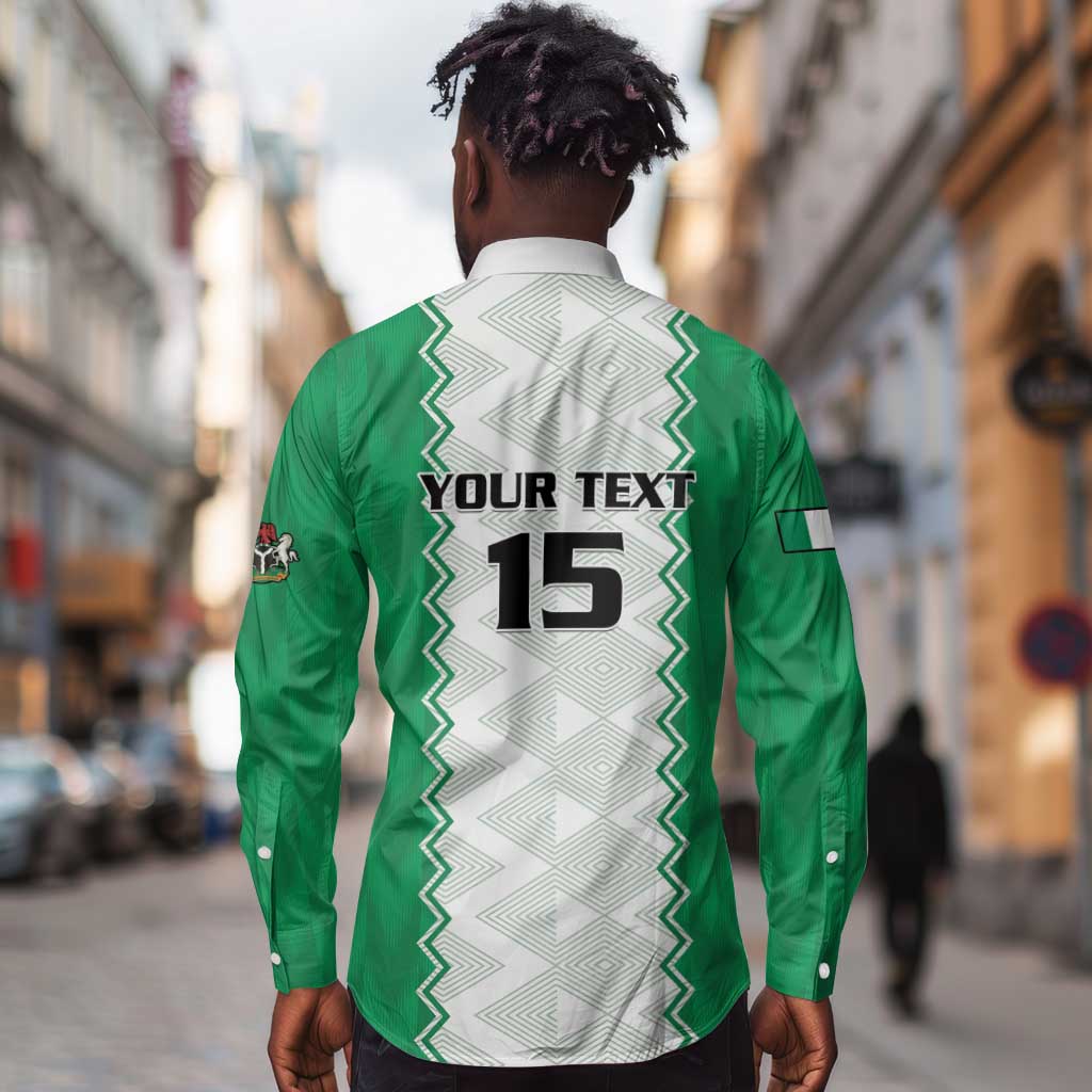Afro Basketball Custom Nigeria Long Sleeve Button Shirt Go Champions DTigers - African Pride
