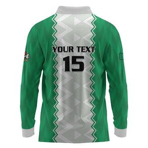 Afro Basketball Custom Nigeria Long Sleeve Polo Shirt Go Champions DTigers - African Pride