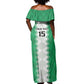 Afro Basketball Custom Nigeria Off Shoulder Maxi Dress Go Champions DTigers - African Pride