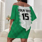 Afro Basketball Custom Nigeria Off Shoulder Short Dress Go Champions DTigers - African Pride