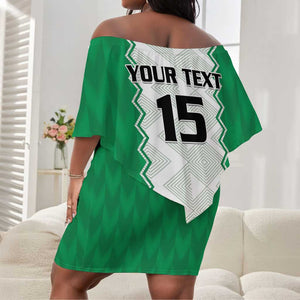 Afro Basketball Custom Nigeria Off Shoulder Short Dress Go Champions DTigers - African Pride