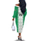 Afro Basketball Custom Nigeria Off The Shoulder Long Sleeve Dress Go Champions DTigers - African Pride