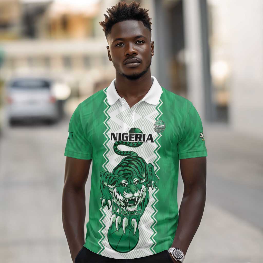 Afro Basketball Custom Nigeria Polo Shirt Go Champions DTigers - African Pride