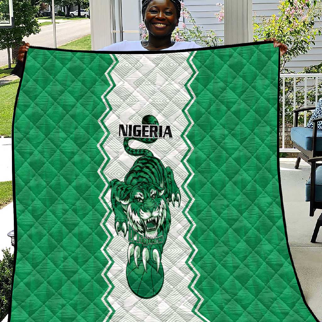 Afro Basketball Nigeria Quilt Go Champions DTigers - African Pride