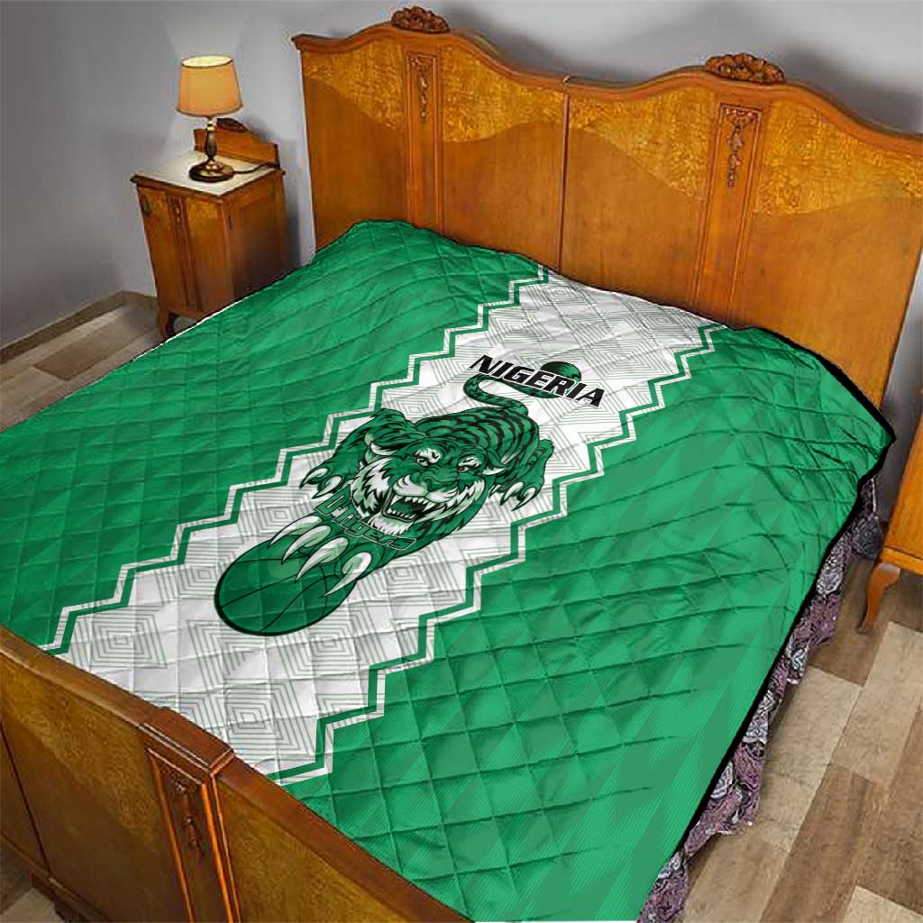Afro Basketball Nigeria Quilt Go Champions DTigers - African Pride