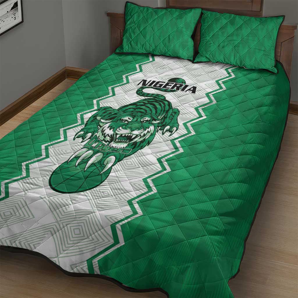 Afro Basketball Nigeria Quilt Bed Set Go Champions DTigers - African Pride