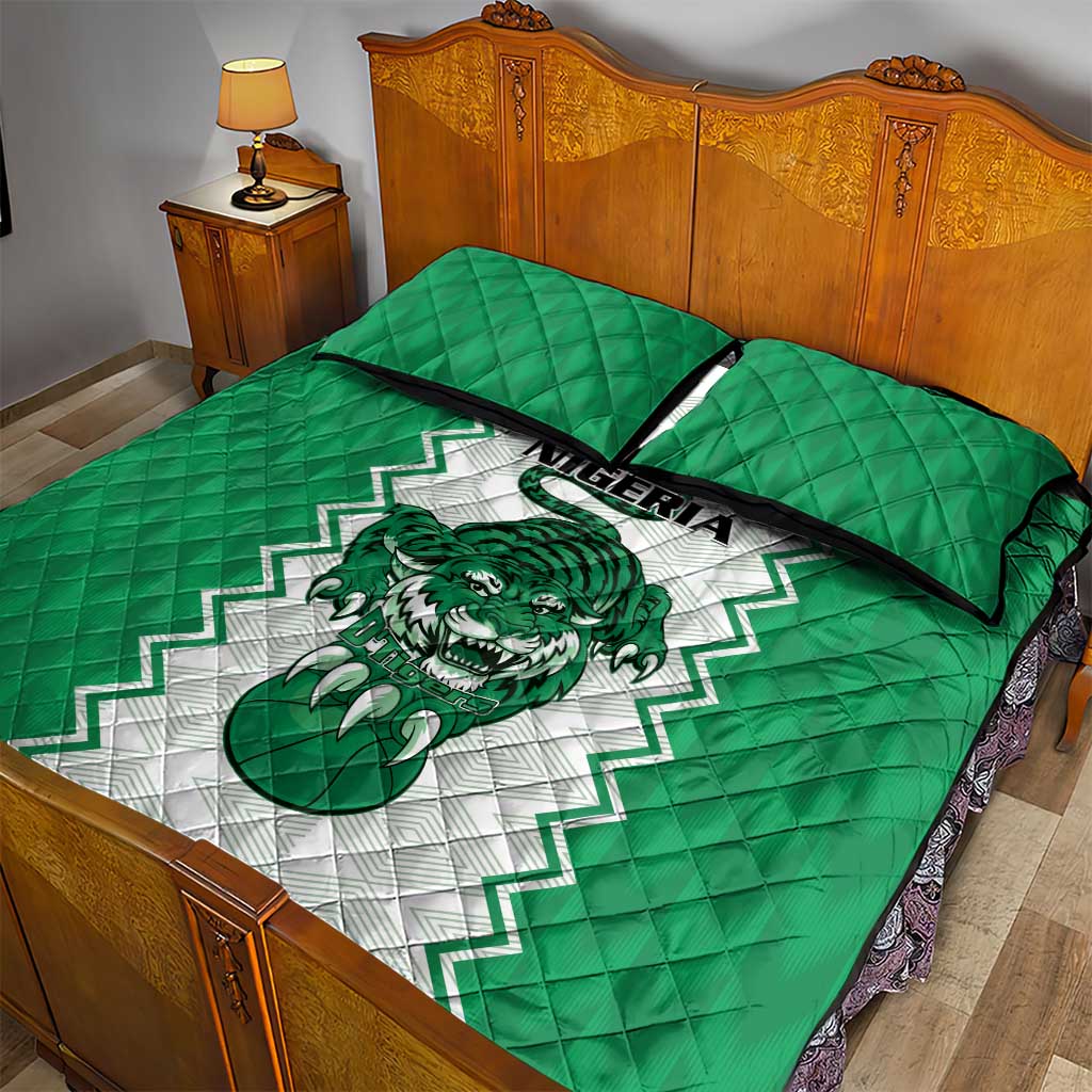 Afro Basketball Nigeria Quilt Bed Set Go Champions DTigers - African Pride