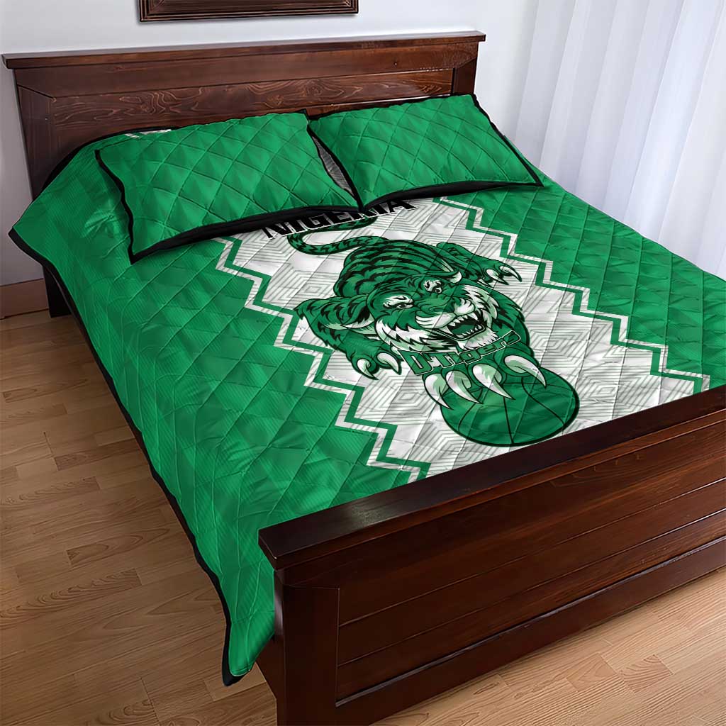 Afro Basketball Nigeria Quilt Bed Set Go Champions DTigers - African Pride
