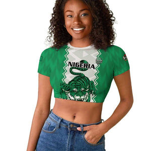 Afro Basketball Custom Nigeria Raglan Cropped T shirt Go Champions DTigers - African Pride