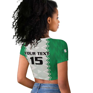 Afro Basketball Custom Nigeria Raglan Cropped T shirt Go Champions DTigers - African Pride