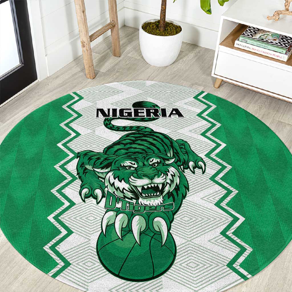 Afro Basketball Nigeria Round Carpet Go Champions DTigers - African Pride