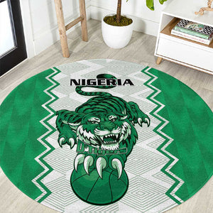 Afro Basketball Nigeria Round Carpet Go Champions DTigers - African Pride