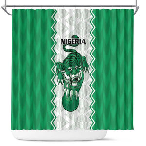 Afro Basketball Nigeria Shower Curtain Go Champions DTigers - African Pride
