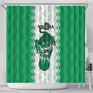 Afro Basketball Nigeria Shower Curtain Go Champions DTigers - African Pride
