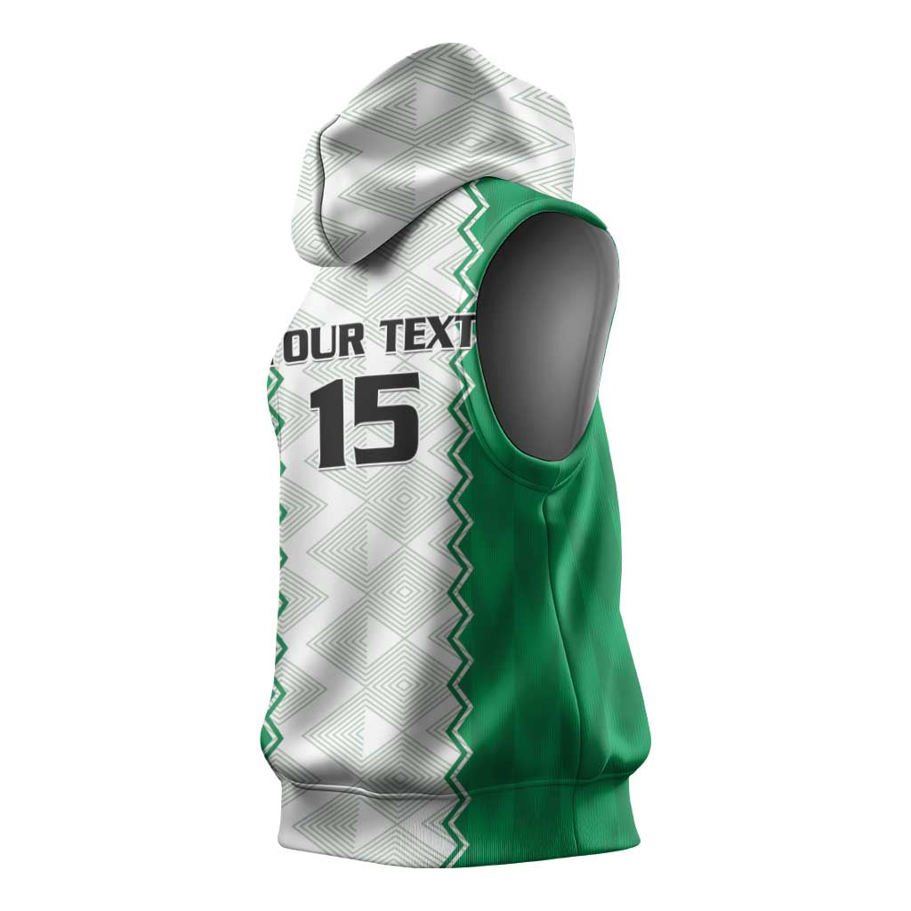 Afro Basketball Custom Nigeria Sleeveless Hoodie Go Champions DTigers - African Pride